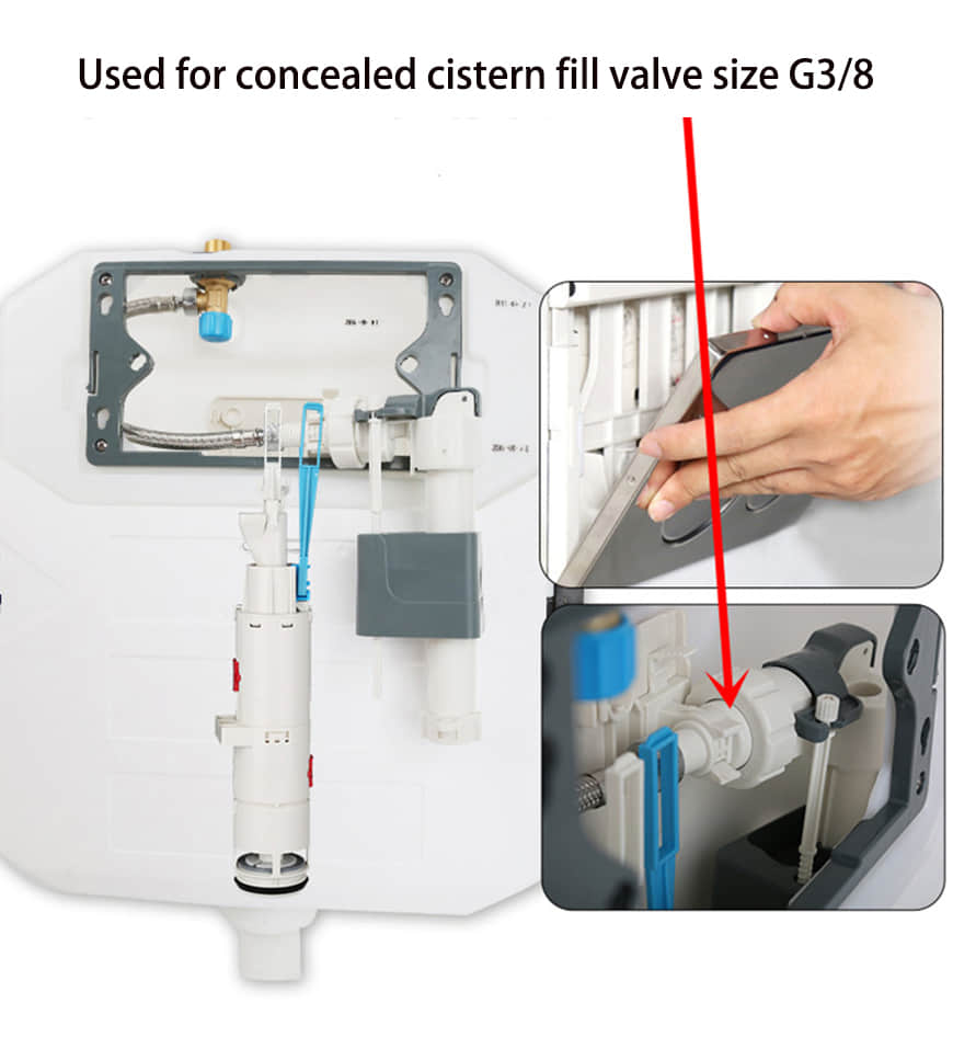 Válvula de entrada de agua WDI Válvula B3210 para cisterna oculta